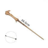36.5cm Wooden Anime Cosplay Metal Core Magic Wand with Ornate Handle
