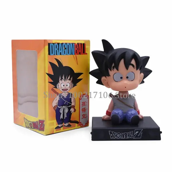 Bandai Anime Dragon Ball Son Goku Kuririn Shaking Head Car Doll - A with box