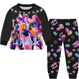 K-Pop Demon Hunters Kids Pajama Set Zoey Rumi Anime Shirt and Pants - colour 1 / 150(10-12Years)