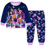 Anime Kpop Demon Hunters Zoey Costume Autumn Pajamas for Children’s Clothing 3-14Years Kids Huntrix Rumi Girls Tshirt