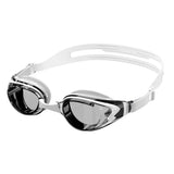 Anti-fog Swim Goggles Adult Size UV Protection No Leaking Eyewear - White Gray