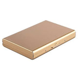 Antitheft Anti RFID Blocking ID Bank Credit Card Holder Slim Wallet - Gold