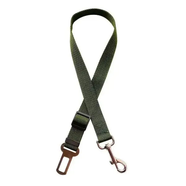 Army Green Adjustable Dog Seat Belt for Safe Car Travel - Army green