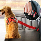 Army Green Adjustable Dog Seat Belt for Safe Car Travel