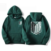 Attack on Titan Hoodie – Unisex Anime Harajuku Pullover Streetwear - green / S / Pack of 1