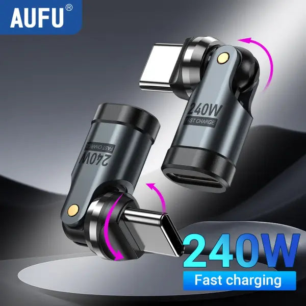 AUFU PD240W USB C OTG Adapter 540 Rotation for Fast Data Transfer - USB C Adapter / China Mainland