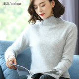 Autumn Winter 100% Mink Cashmere Sweater Women Knitwear Pullover Thick Warm Solid Color Plus Size Base High Lapel