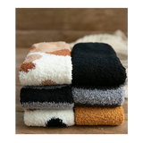 Cute Cat Claw Coral Velvet Socks – Women & Girls Winter Sleep Socks