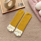 Cute Cat Claw Coral Velvet Socks – Women & Girls Winter Sleep Socks - Coral Fleece 1 / One Size