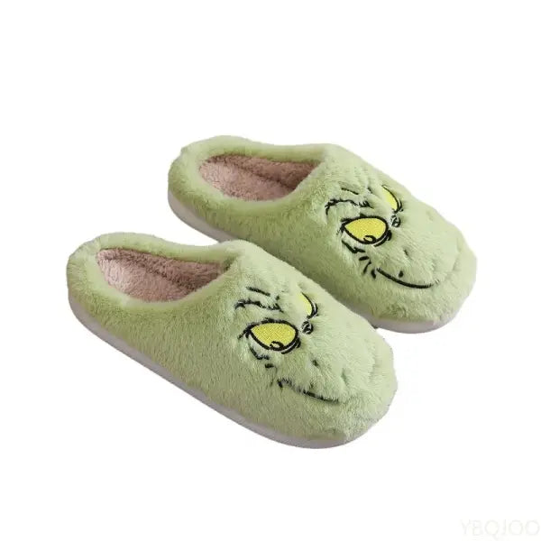 Women’s Plush Monster Fur Home Slippers – Cozy Winter Indoor Shoes