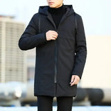 Autumn Winter Men’s Trench Coat Male Windbreaker Outerwear Jaquet Man Coat Men Casual Thicken Warm Hooded Parkas Men