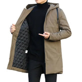 Lawrenceblack Men’s Winter Jacket with Zipper and Hooded Design