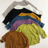 Baby Boys & Girls Long Sleeve Cotton Tee – Soft Basic Kids T-Shirt for Spring