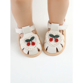 Baby girl sandals summer cherry cloth sole shoes newborn baby shoes first walking shoes