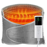 Electric Back Heating Support Belt – Adjustable Temperature Waist & Lumbar Warmer for Abdomen - grey / EU