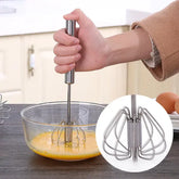 Baking Tool Whisk Stainless Steel Thickened Mixer Semi-Automatic Egg Beater Manual Mini Silicone Whisk