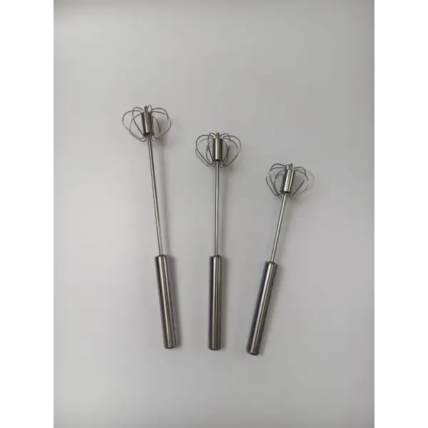 Baking Tool Whisk Stainless Steel Thickened Mixer Semi-Automatic Egg Beater Manual Mini Silicone Whisk