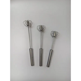 Baking Tool Whisk Stainless Steel Thickened Mixer Semi-Automatic Egg Beater Manual Mini Silicone Whisk