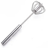 Baking Tool Whisk Stainless Steel Thickened Mixer Semi-Automatic Egg Beater Manual Mini Silicone Whisk - Semi-automatic