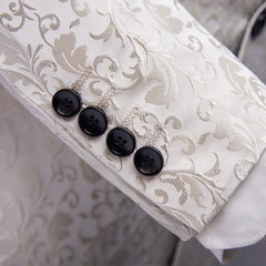 Sleeve cuff of Banquet Dress Suit Set with black buttons