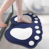 Absorbent Bathroom Carpet Anti Slip Claw Pattern Floor Mat - Blue / 40cm x 60cm