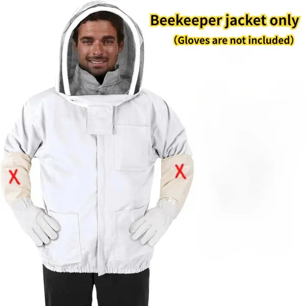 Durable Polyester Beekeeping Veil – Lightweight Protective Hood - Beekeeper jacket / XL