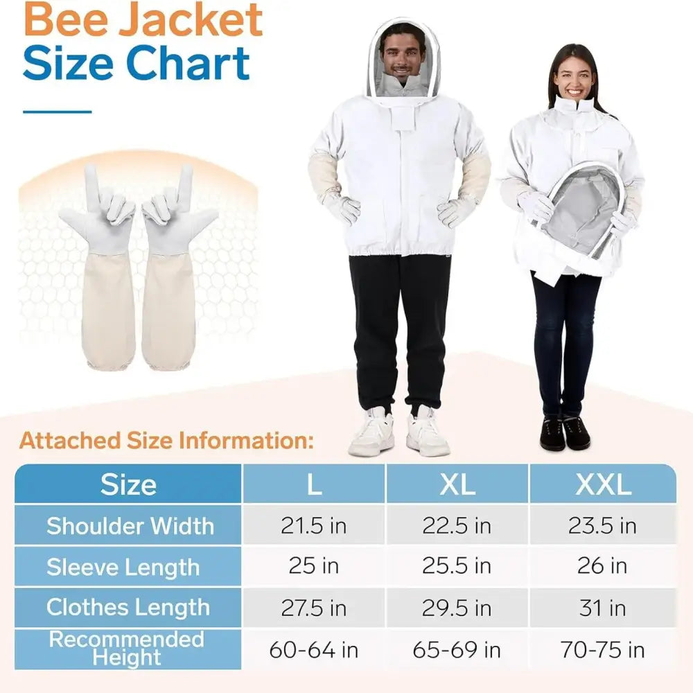 Beekeeping Clothing Veil Hood Gloves Hat Cloth Jacket Protective beekeeping suit Hooded beekeepers bee suit equipment