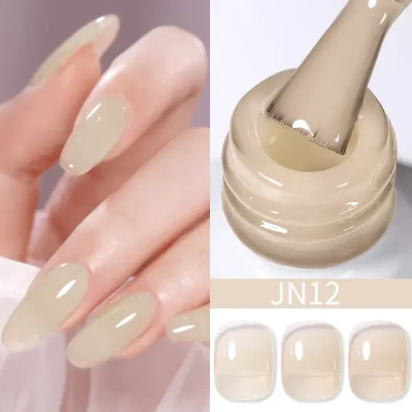 BORN PRETTY 10ml Translucent Jelly Nude Gel Nail Polish Colorful Varnish Semi Permanent UV LED Nail Art Manicure Gel