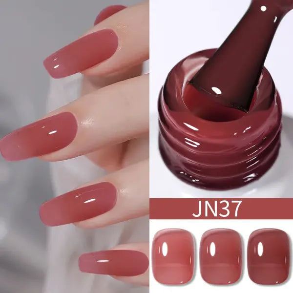 BORN PRETTY 10ml Translucent Jelly Nude Gel Nail Polish Colorful Varnish Semi Permanent UV LED Nail Art Manicure Gel
