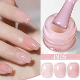 BORN PRETTY 10ml Translucent Jelly Nude Gel Nail Polish Colorful Varnish Semi Permanent UV LED Nail Art Manicure Gel