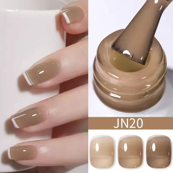 BORN PRETTY 10ml Translucent Jelly Nude Gel Nail Polish Colorful Varnish Semi Permanent UV LED Nail Art Manicure Gel