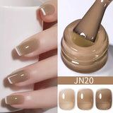 BORN PRETTY 10ml Translucent Jelly Nude Gel Nail Polish Colorful Varnish Semi Permanent UV LED Nail Art Manicure Gel