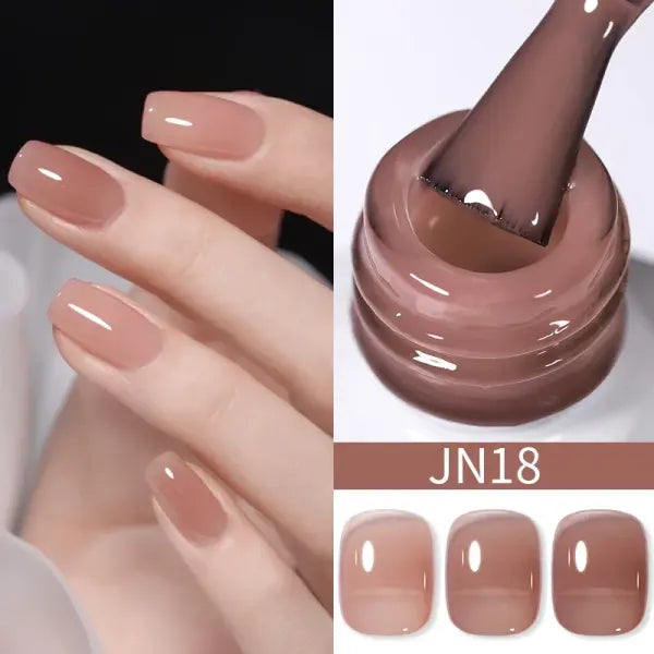 BORN PRETTY 10ml Translucent Jelly Nude Gel Nail Polish Colorful Varnish Semi Permanent UV LED Nail Art Manicure Gel