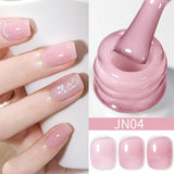 BORN PRETTY 10ml Translucent Jelly Nude Gel Nail Polish Colorful Varnish Semi Permanent UV LED Nail Art Manicure Gel