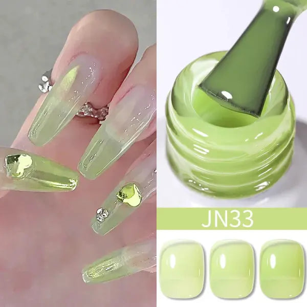 BORN PRETTY 10ml Translucent Jelly Nude Gel Nail Polish Colorful Varnish Semi Permanent UV LED Nail Art Manicure Gel