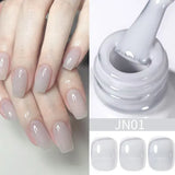 BORN PRETTY 10ml Translucent Jelly Nude Gel Nail Polish Colorful Varnish Semi Permanent UV LED Nail Art Manicure Gel