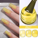 BORN PRETTY 10ml Translucent Jelly Nude Gel Nail Polish Colorful Varnish Semi Permanent UV LED Nail Art Manicure Gel