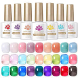 BORN PRETTY 10ml Translucent Jelly Nude Gel Nail Polish Colorful Varnish Semi Permanent UV LED Nail Art Manicure Gel