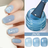 BORN PRETTY 10ml Translucent Jelly Nude Gel Nail Polish Colorful Varnish Semi Permanent UV LED Nail Art Manicure Gel