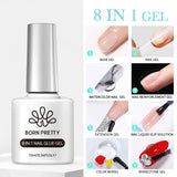 BORN PRETTY 10ml Wine Red Gel Nail Polish Long-Lasting French Style Gel Nail Supplies For Manicure DIY Nail Art Varnish