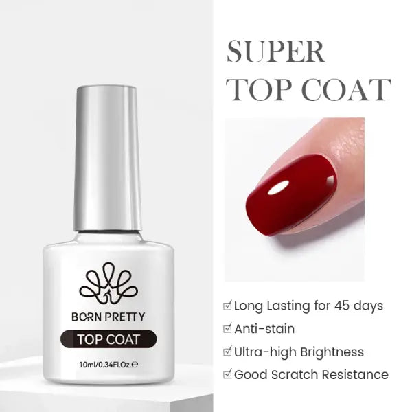 BORN PRETTY 10ml Wine Red Gel Nail Polish Long-Lasting French Style Gel Nail Supplies For Manicure DIY Nail Art Varnish