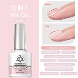 BORN PRETTY 10ml Wine Red Gel Nail Polish Long-Lasting French Style Gel Nail Supplies For Manicure DIY Nail Art Varnish
