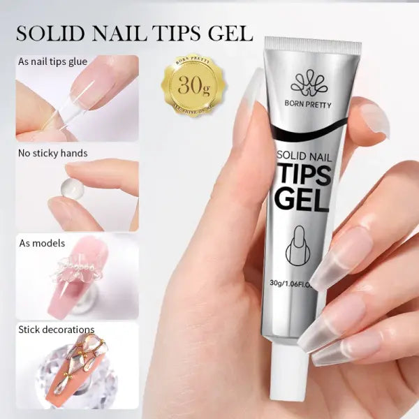 BORN PRETTY 15ml Clear Non Stick Hand Extension Gel 3D Shaping Sculpting Carving Nail Art Solid Hard Gel for Fake Nail