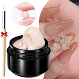BORN PRETTY 15ml Clear Non Stick Hand Extension Gel 3D Shaping Sculpting Carving Nail Art Solid Hard Gel for Fake Nail