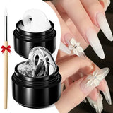 BORN PRETTY 15ml Clear Non Stick Hand Extension Gel 3D Shaping Sculpting Carving Nail Art Solid Hard Gel for Fake Nail