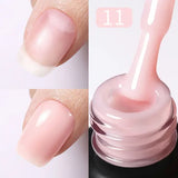 BORN PRETTY Milky Pink Rubber Base Gel Nail Polish Glitter 15ml Semi-Permanent Varnish Soak Off Self Leveling UV LED