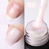 Milky Pink Rubber Base Gel Nail Polish – Glitter 15ml UV LED - Rubber Base 03
