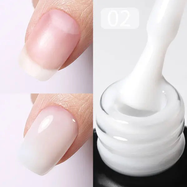 Milky Pink Rubber Base Gel Nail Polish – Glitter 15ml UV LED - Rubber Base 02