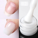 Milky Pink Rubber Base Gel Nail Polish – Glitter 15ml UV LED - Rubber Base 02