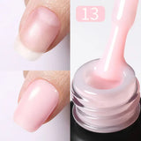 BORN PRETTY Milky Pink Rubber Base Gel Nail Polish Glitter 15ml Semi-Permanent Varnish Soak Off Self Leveling UV LED